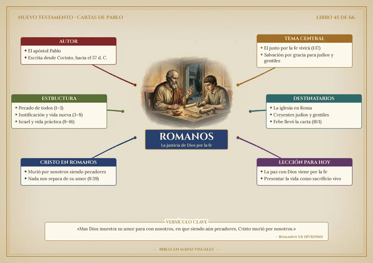 Mapa visual de Romanos